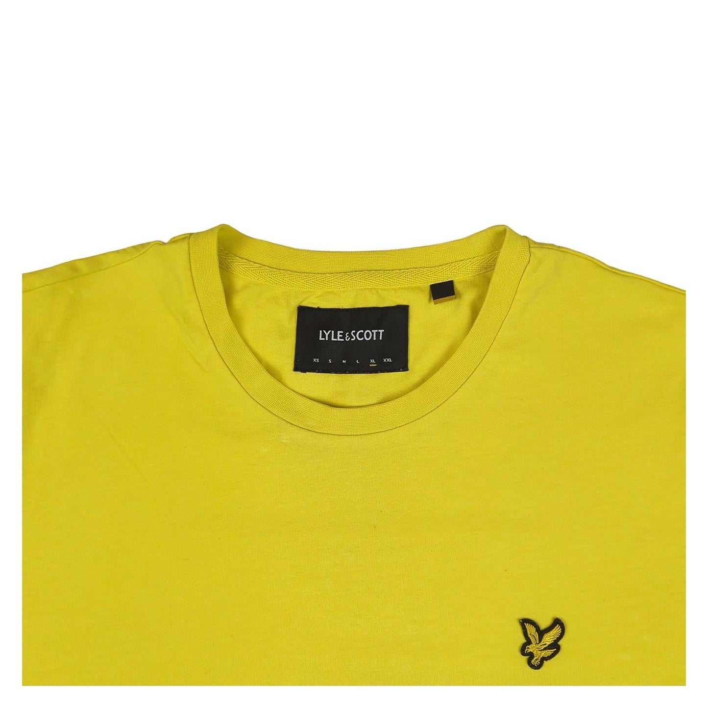 Lyle & Scott Lyle & Scott Yellow Organic Cotton T-Shirt Men’s XL Classic Fit Logo Tee 4SWD T-Shirts RewearableUK