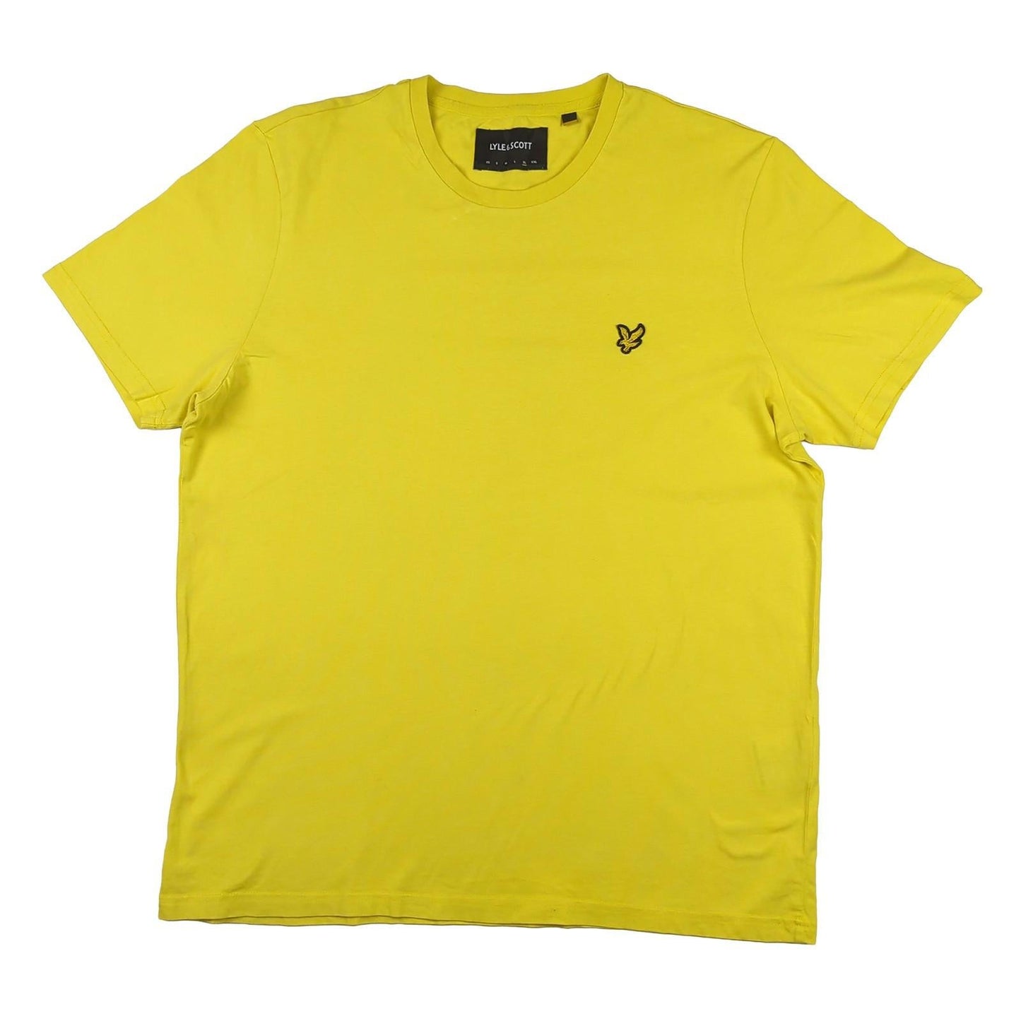 Lyle & Scott Lyle & Scott Yellow Organic Cotton T-Shirt Men’s XL Classic Fit Logo Tee 4SWD T-Shirts RewearableUK