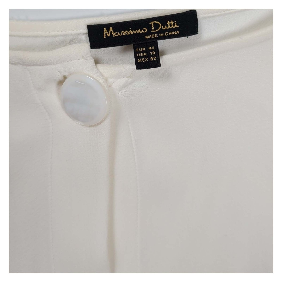 Massimo Dutti Ivory Gathered Sleeve Blouse – UK 14 – product photo 7 | RewearableUK