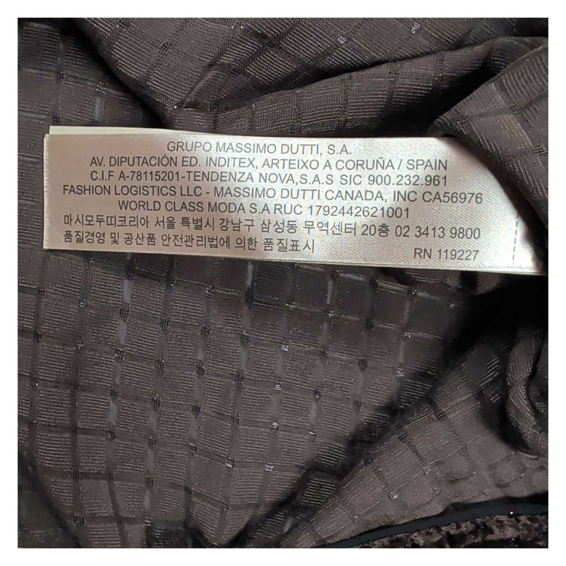 Massimo Dutti Velvet Cami Top EU 42 UK 14 Brown Silk Blend Textured – product photo 5 | RewearableUK