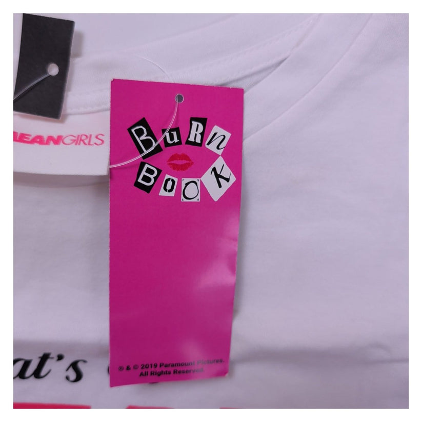 Mean Girls Burn Book That's So Fetch Womens White Graphic T-Shirt UK 14 BNWT – T-Shirt product photo 5 | RewearableUK