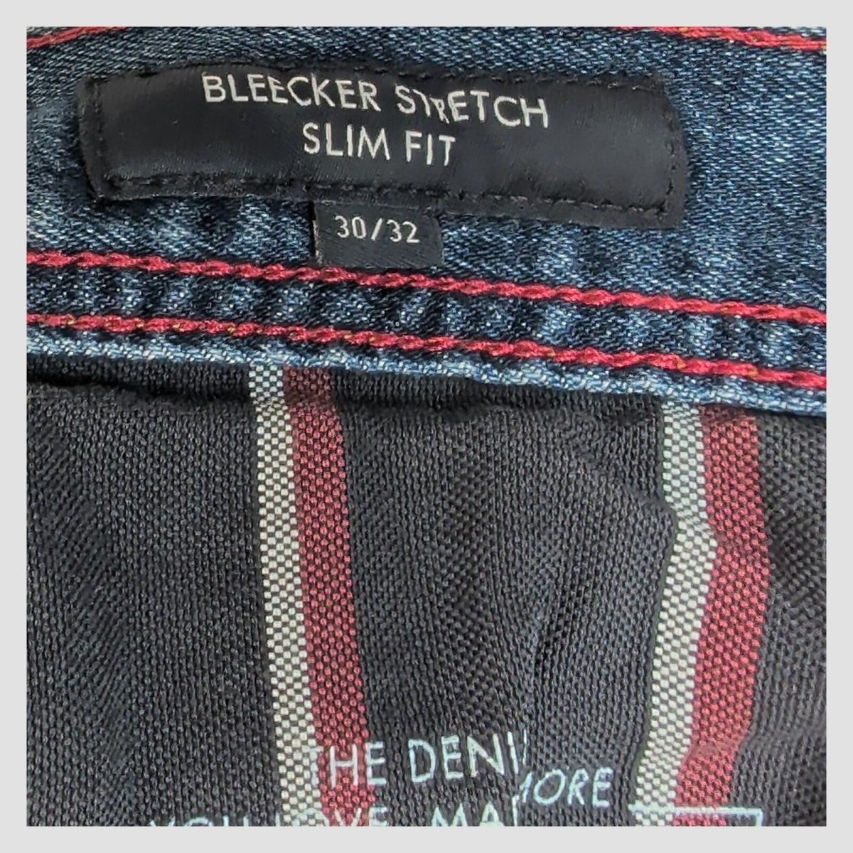 mens tommy hilfiger bleecker slim fit dark blue stretch denim jeans w30 l32 by Tommy Hilfiger – JEANS | RewearableUK