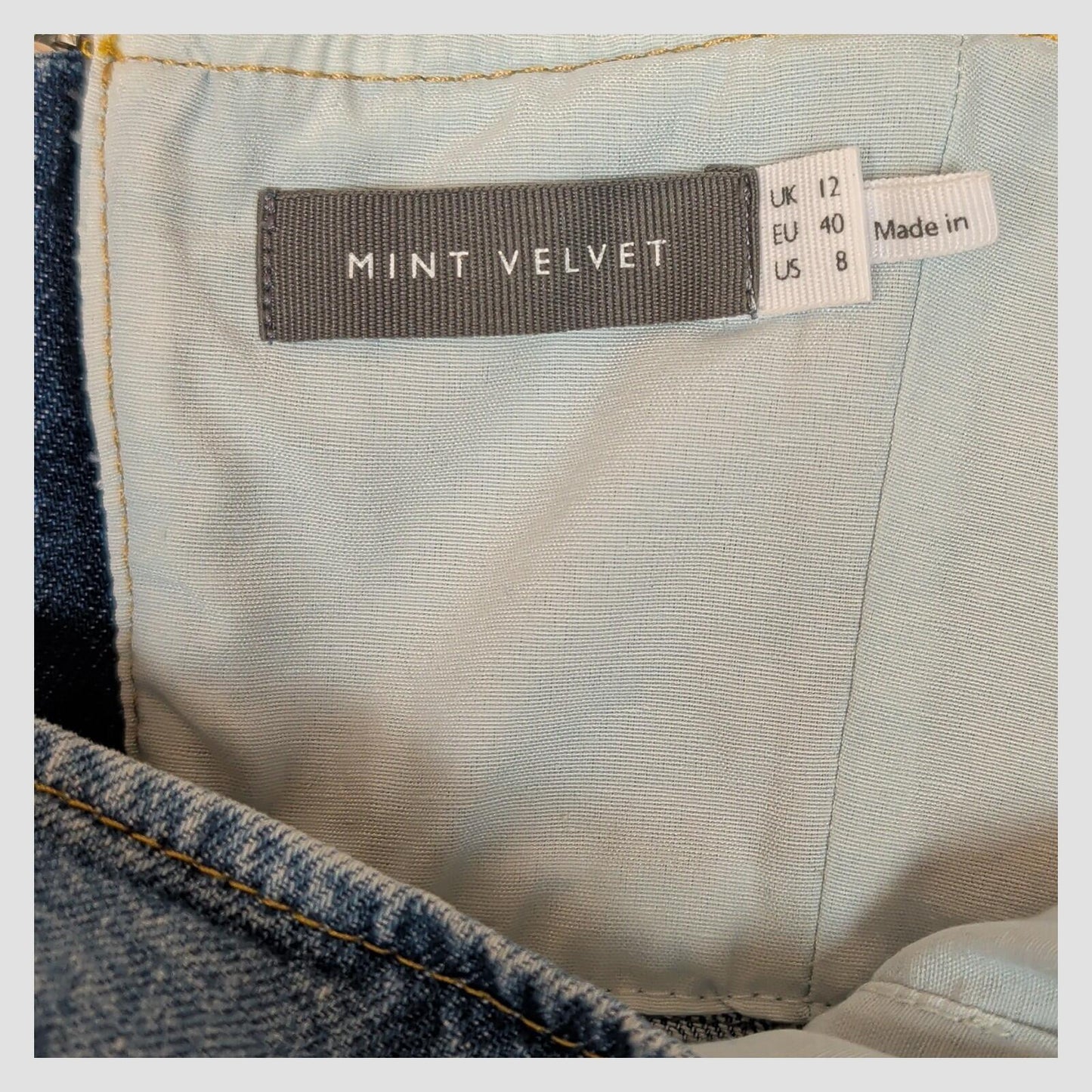 Mint Velvet Blue Denim Midi Dress UK 12 EU 40 US 8 Strappy A Line Cami by Mint Velvet – | RewearableUK