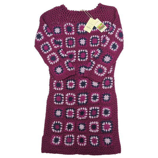 Monsoon Artisan Crochet Dress S/M Berry Cotton BNWT £120 RRP by Monsoon – | RewearableUK