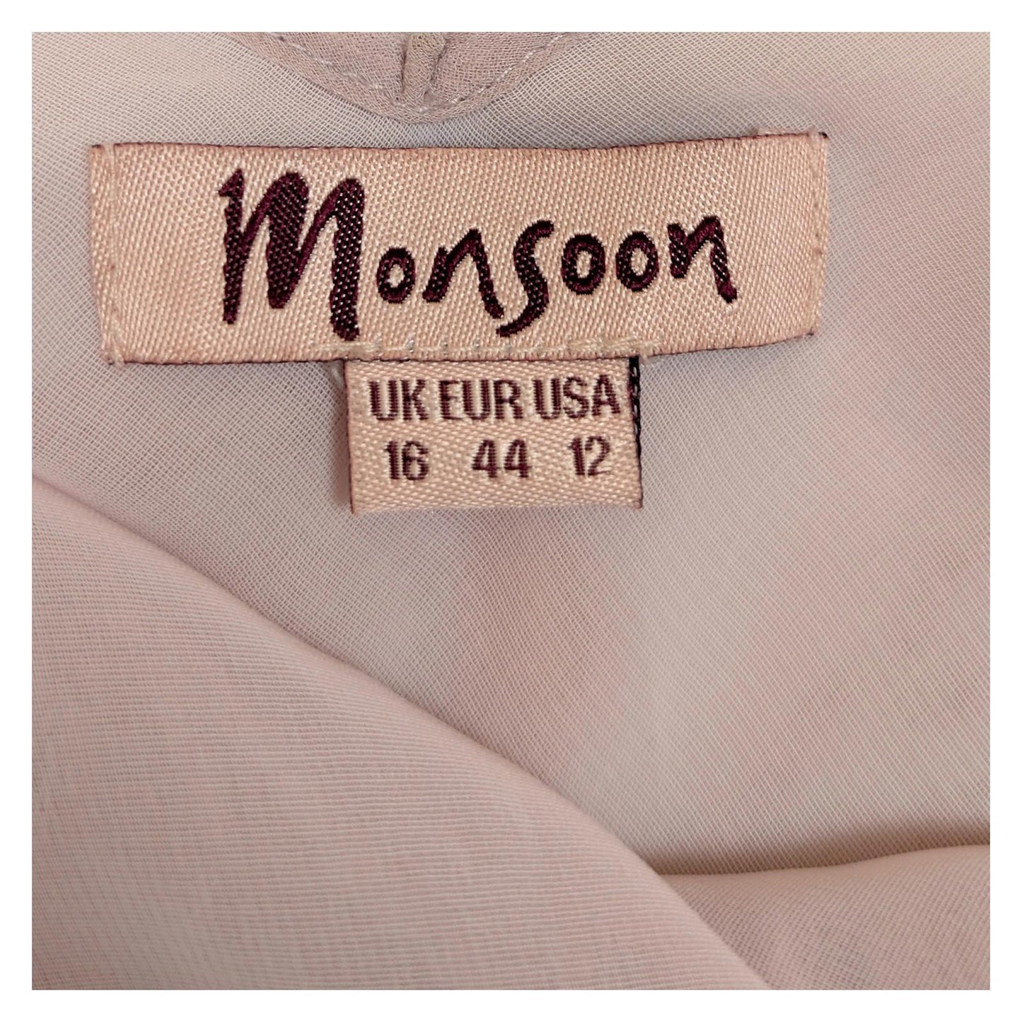 Monsoon Beaded Top UK 16 Dusty Pink Floral Sequin Sleeveless Occasion Blouse by Monsoon – | RewearableUK