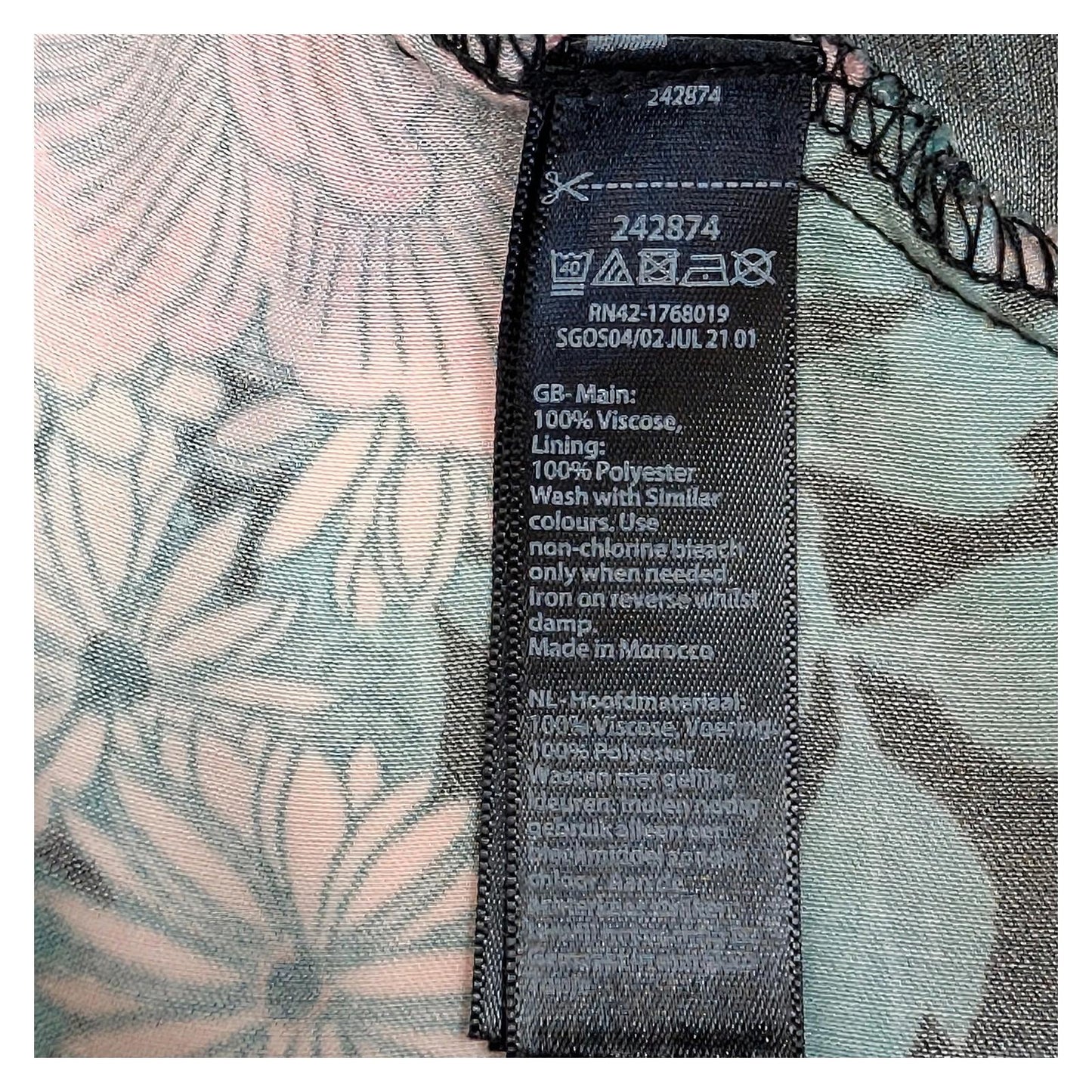 Monsoon Black Floral Bird Wrap Top Size UK 12 US 8 Satin Feel Crane Print Blouse by Monsoon – | RewearableUK