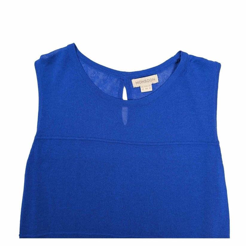 Monsoon Sleeveless Knit Top UK 12 Cobalt Blue – product photo 2 | RewearableUK