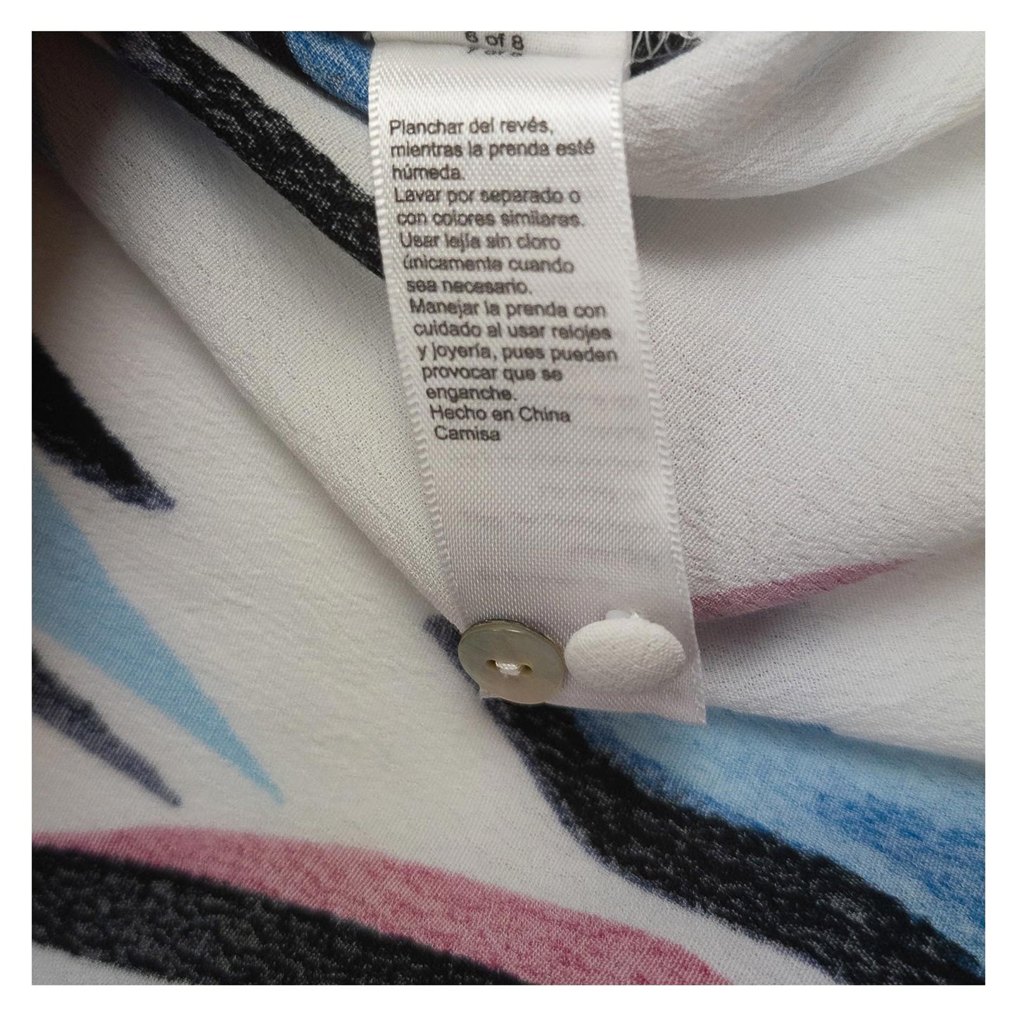 Monsoon Sleeveless Shirt Top UK 20 Multicolour Abstract Print Belted Blouse by Monsoon – | RewearableUK