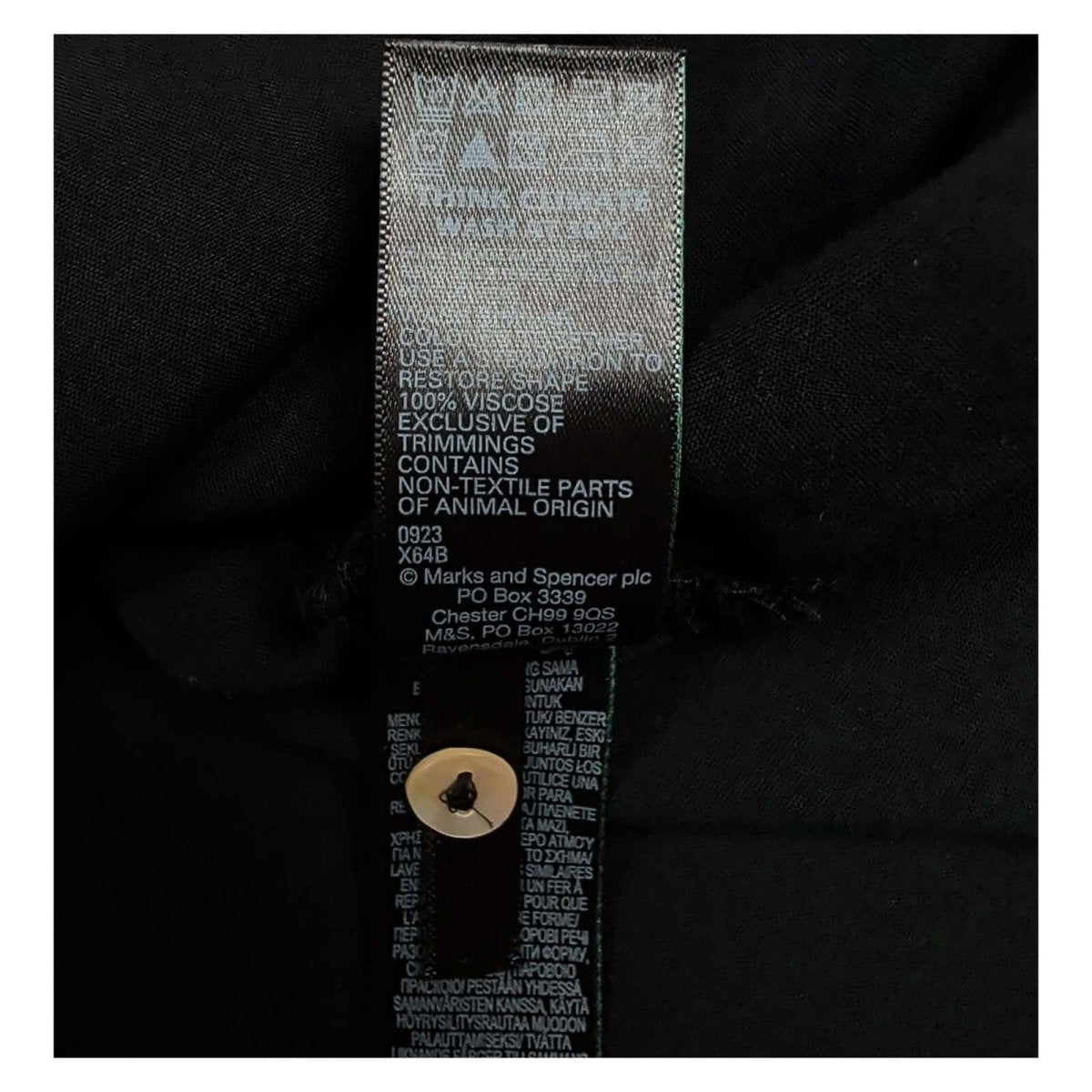 M&S Collection Women's Tie-Front Blouse UK 12 Black – Blouse product photo 6 | RewearableUK