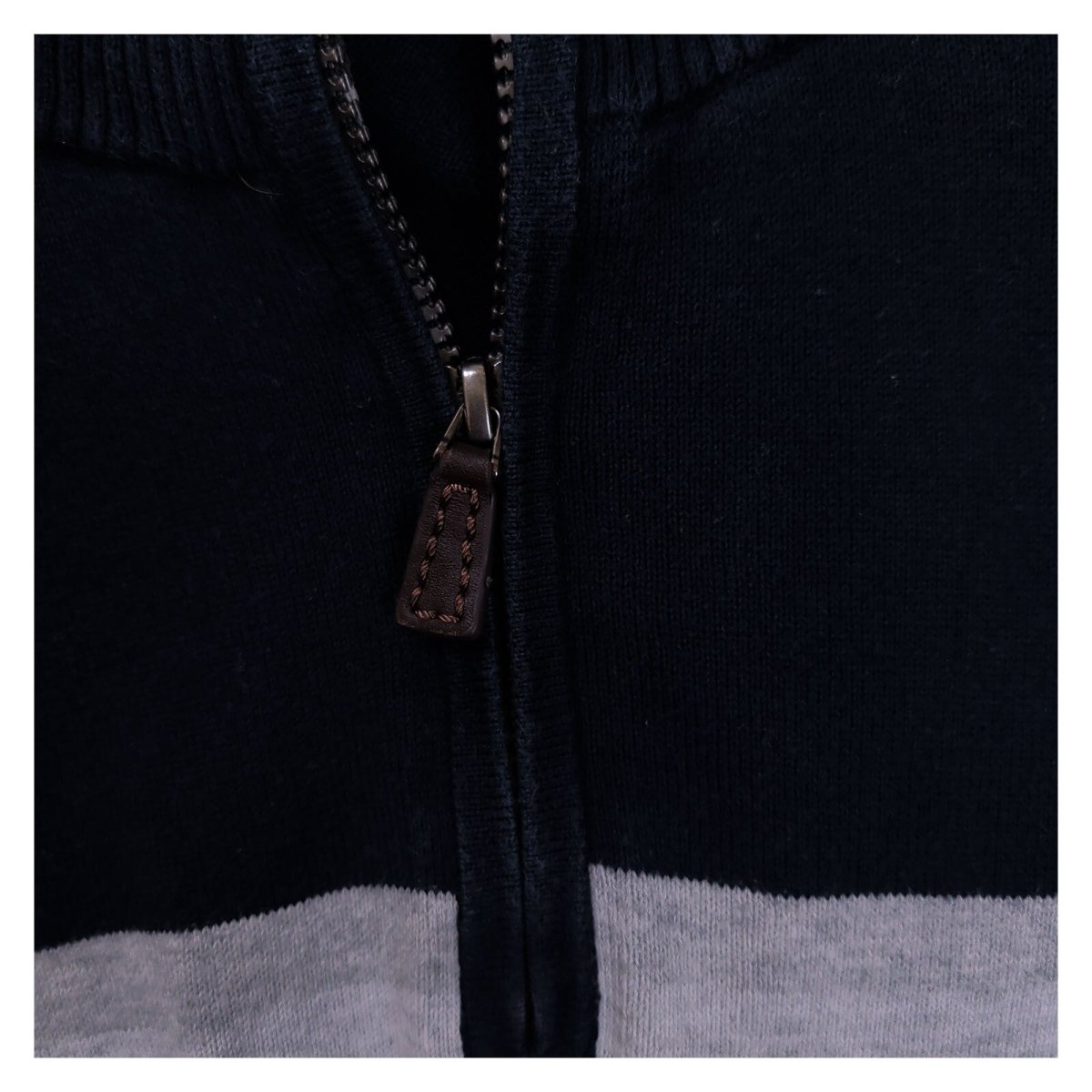 Nautica Men's Jumper XXL Navy Grey Embroidered Striped 100% Cotton – product photo 9 | RewearableUK