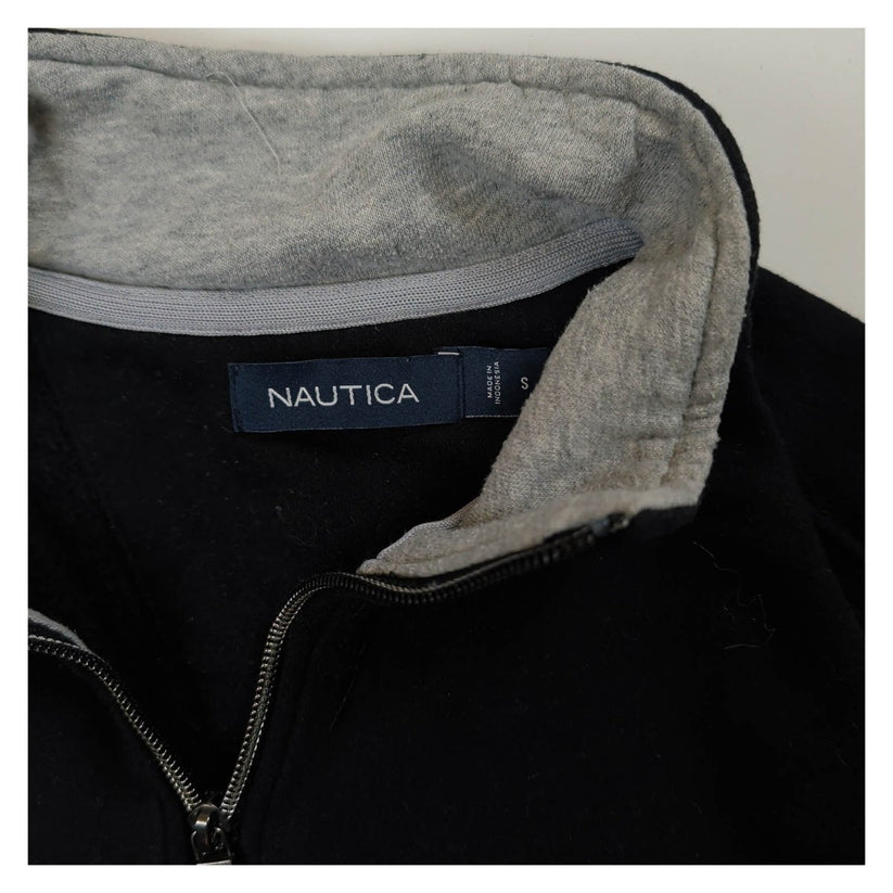Nautica Men's Quarter Zip Sweatshirt S Black – product photo 4 | RewearableUK