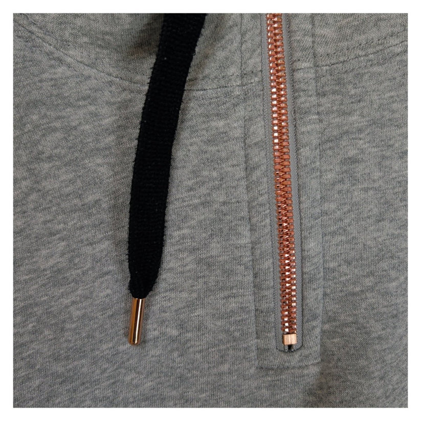 Nike Air Womens Cropped Half Zip Hoodie Grey Rose Gold Logo Size XS – product photo 4 | RewearableUK