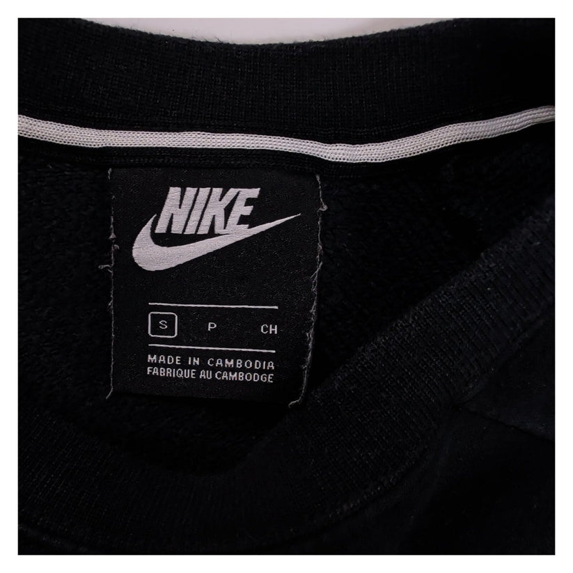 Nike Black Crew Neck Sweatshirt Size S White Logo Swoosh Raglan Sleeve Pullover – product photo 8 | RewearableUK