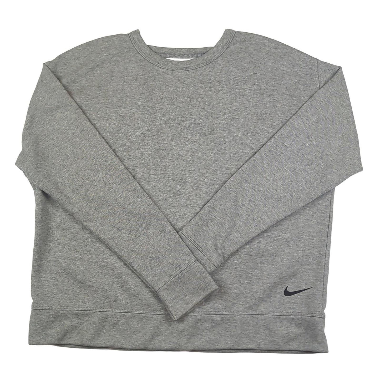 Nike Nike Dri - Fit Crewneck Sweatshirt Grey Women's M Cotton Pullover Used Sweater & Hoodie RewearableUK