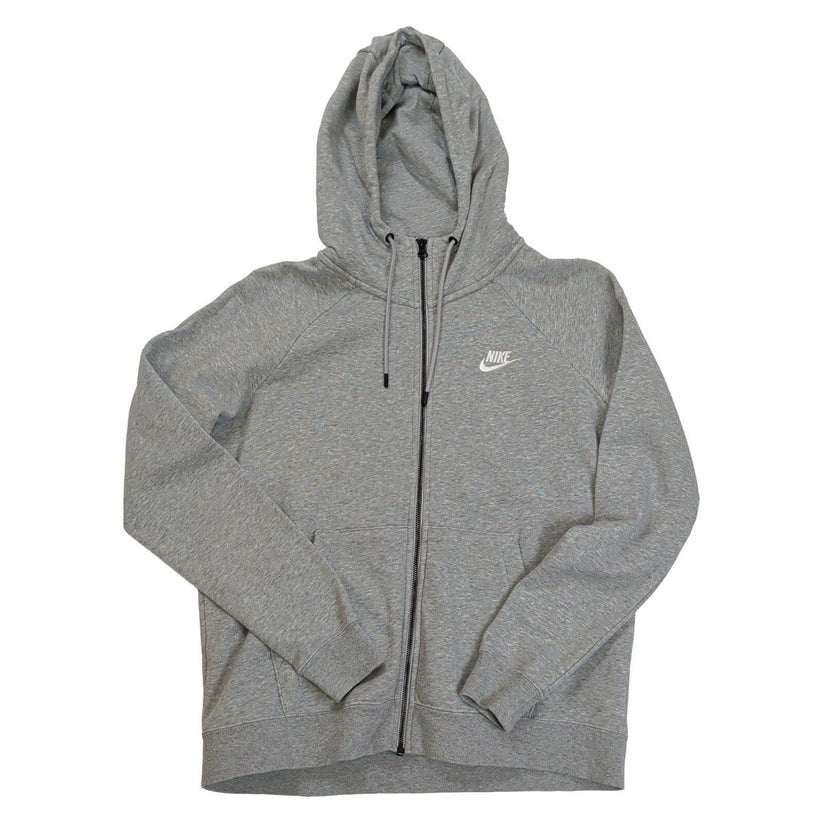 Nike Full Zip Hoodie Grey Size M Embroidered Logo Cotton Blend Sweatshirt – product photo 2 | RewearableUK