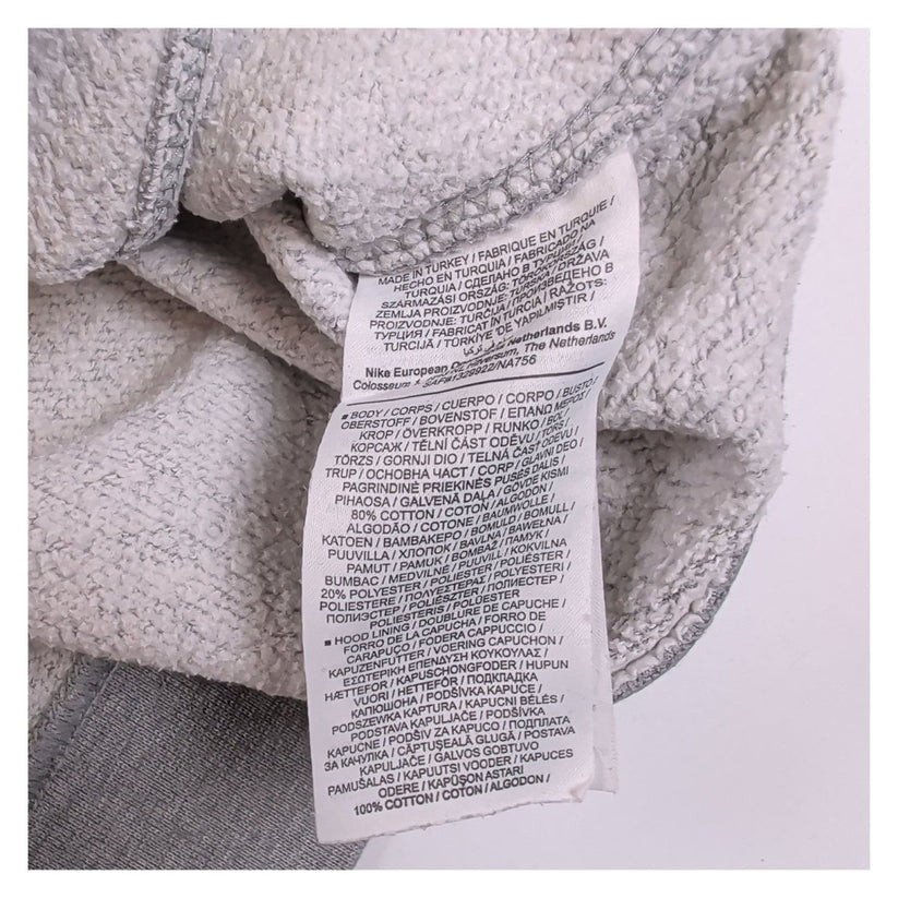 Nike Grey Marl Pullover Hoodie Size S Blue Swoosh Logo Fleece Kangaroo Pocket – product photo 6 | RewearableUK