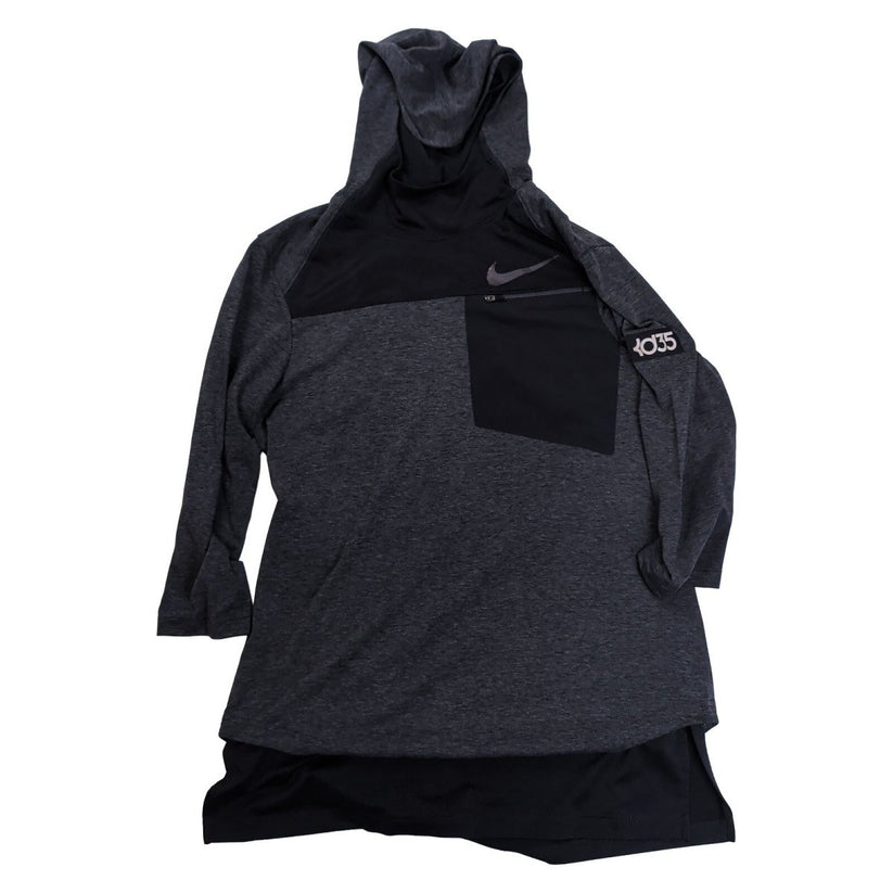 Nike KD35 Dri-FIT Hoodie Size M Grey Black Quarter Zip Basketball Training Top – product photo 8 | RewearableUK