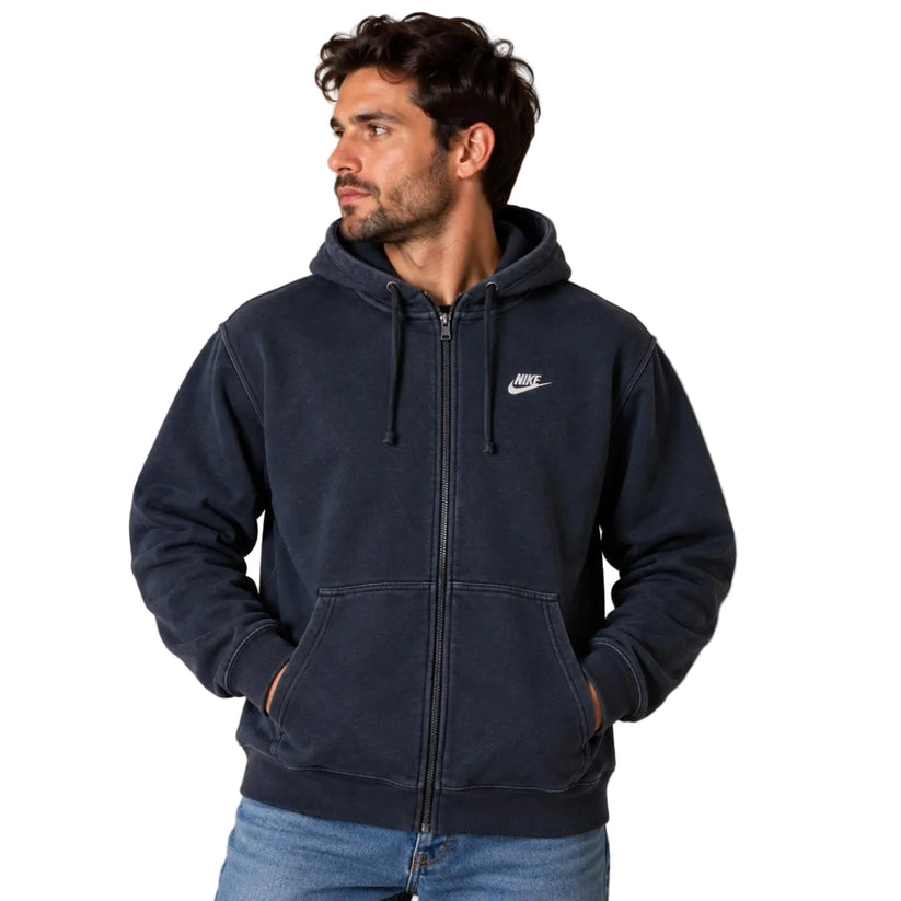 Nike Men's Full Zip Logo Hoodie L Navy – Hoodie product photo 1 | RewearableUK