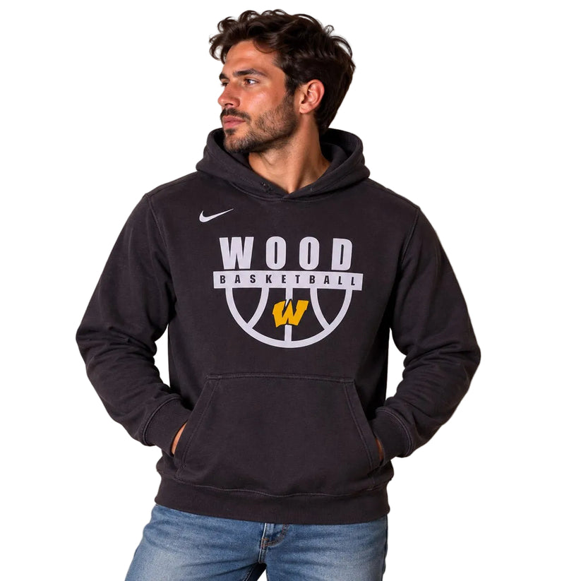 Nike Men's Wood Basketball Graphic Hoodie M Black – Hoodie product photo 1 | RewearableUK