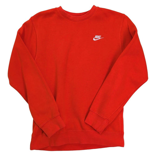 Nike Red Sweatshirt XS Crew Neck Embroidered Swoosh Logo Fleece Pullover – product photo 2 | RewearableUK
