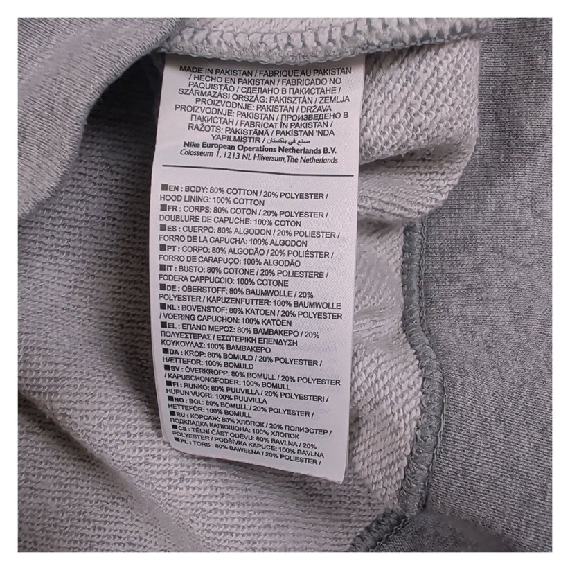 Nike Sportswear Grey Pullover Hoodie Size S Futura Swoosh Logo Sweatshirt – product photo 6 | RewearableUK