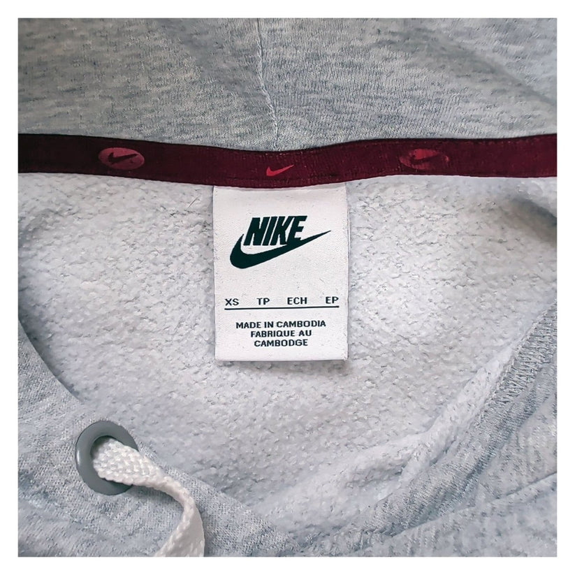Nike Unisex Adults Hoodie XS Grey Red Graphic Cotton Blend – product photo 4 | RewearableUK