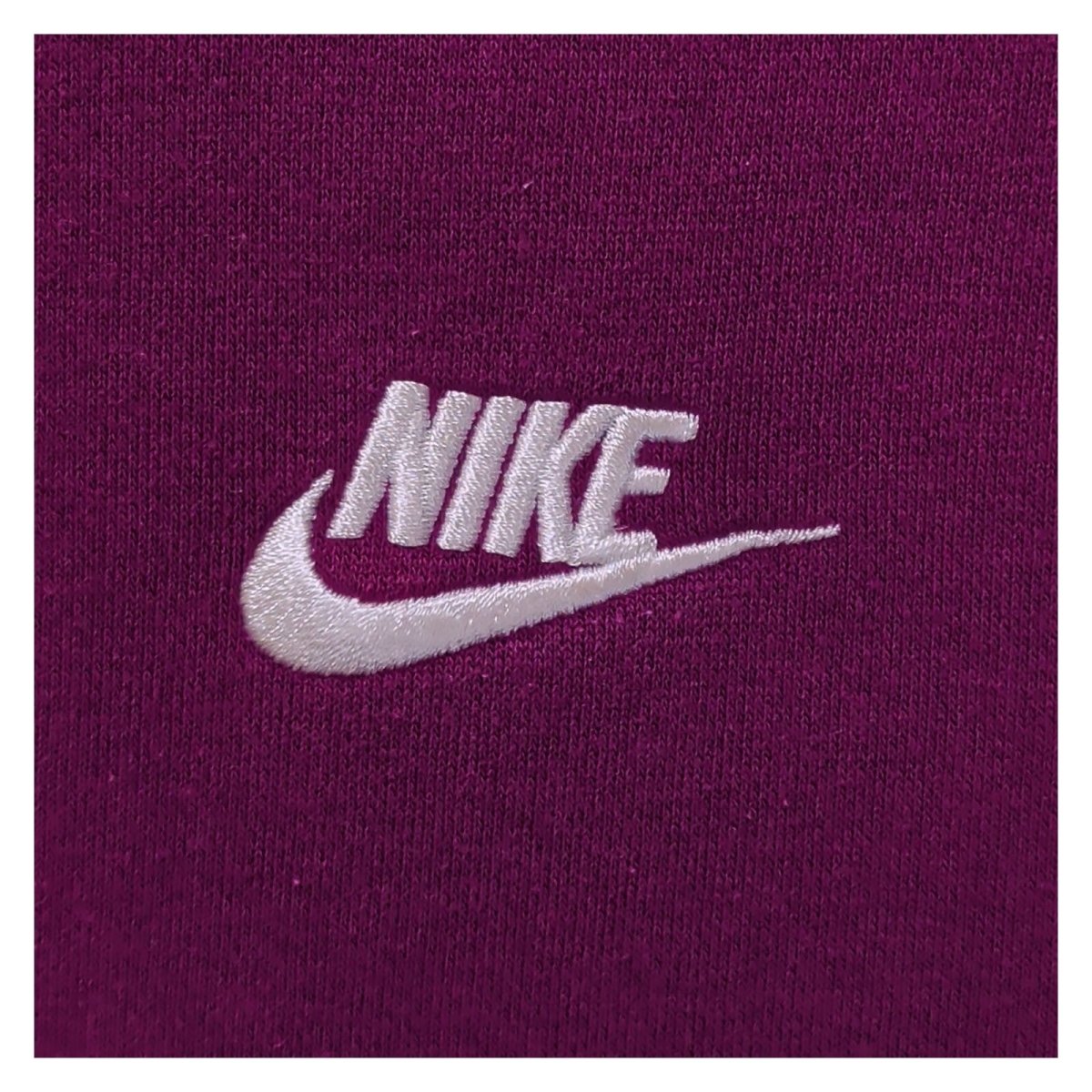Nike Unisex Sweatshirt Medium Burgundy Embroidered Logo 80% Cotton – product photo 8 | RewearableUK
