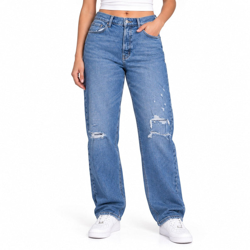 Old Navy Women's Sky-Hi Straight Jeans US 16 Tall UK 20 Blue High Rise New with Tags – Jeans product photo 1 | RewearableUK