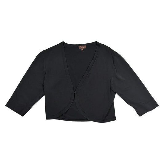 Phase Eight Black Cropped Bolero Cardigan UK 14 3/4 Sleeve Viscose Blend – product photo 1 | RewearableUK