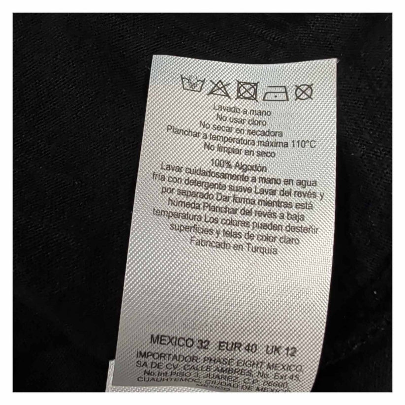 Phase Eight Black Gold Foil Heart Print Batwing Top UK 12 Cotton 3/4 Sleeve – product photo 6 | RewearableUK