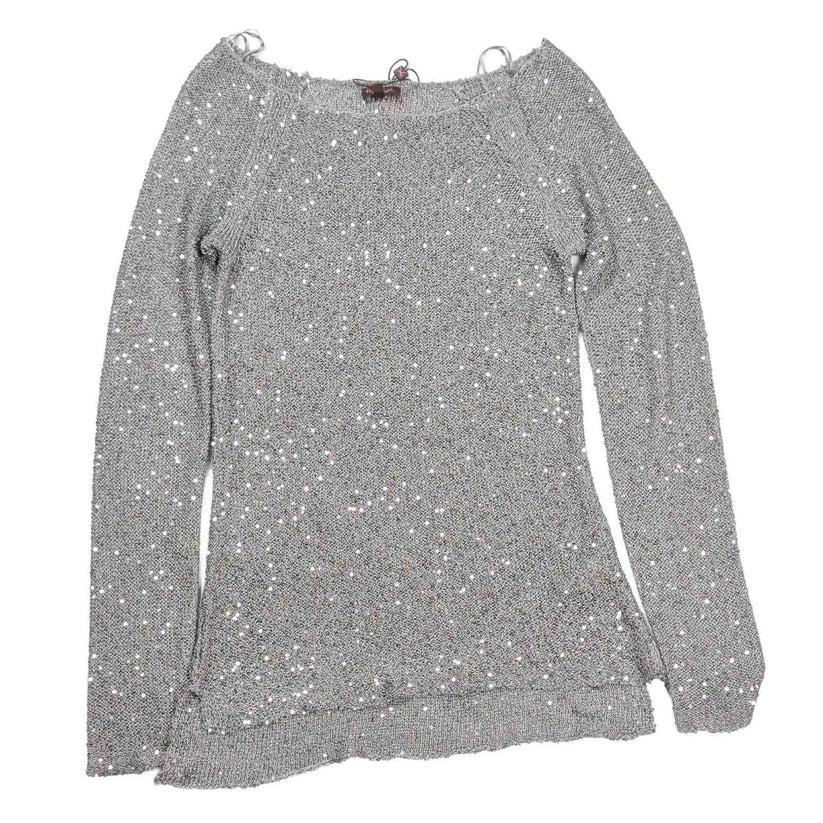 Phase Eight Esher Sequin Jumper UK 8 Silver Long Sleeve Party Top NWT – product photo 1 | RewearableUK