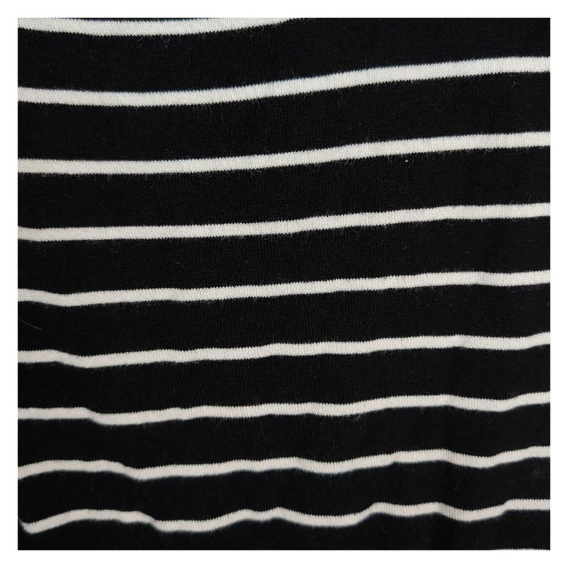 Phase Eight Women's Striped Knit Top UK 12 Black White Ruffle Sleeves – product photo 2 | RewearableUK