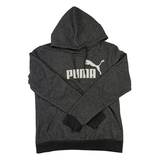PUMA Puma Men’s Hoodie Dark Grey Pullover Size UK 12 • Sustainable Casual Wear Sweater & Hoodie RewearableUK