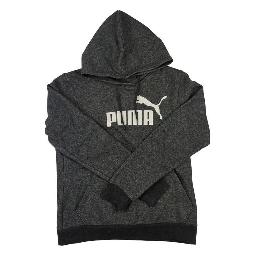 PUMA Puma Men’s Hoodie Dark Grey Pullover Size UK 12 • Sustainable Casual Wear Sweater & Hoodie RewearableUK