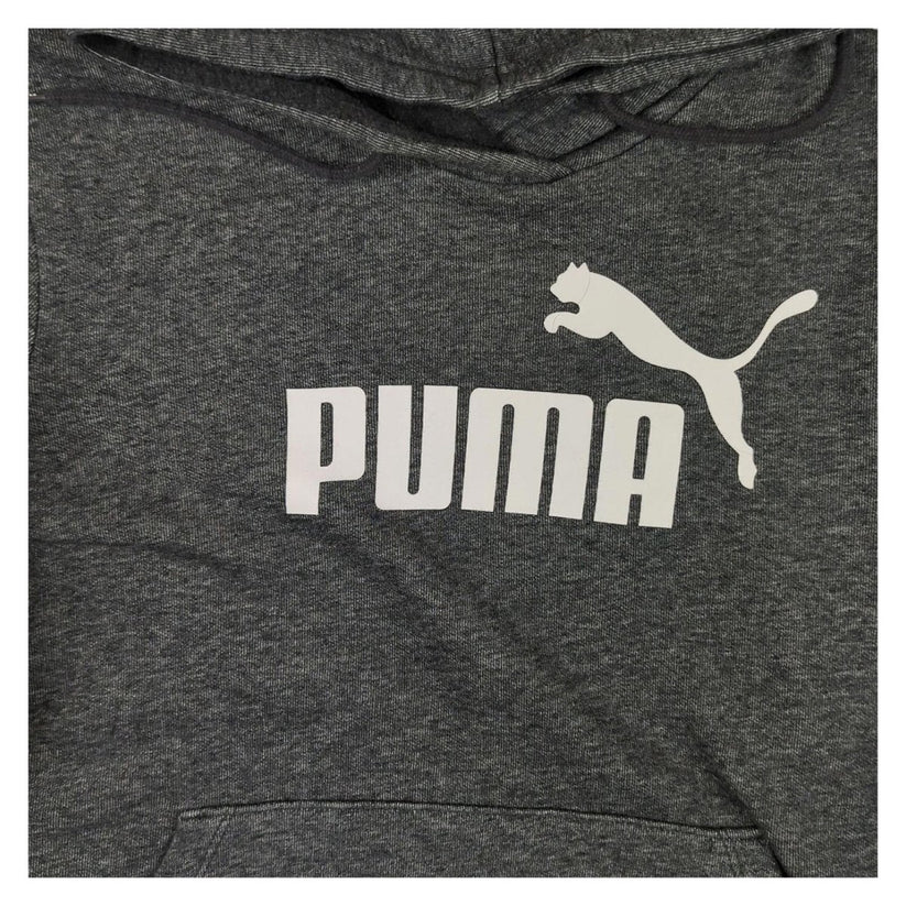 PUMA Puma Men’s Hoodie Dark Grey Pullover Size UK 12 • Sustainable Casual Wear Sweater & Hoodie RewearableUK