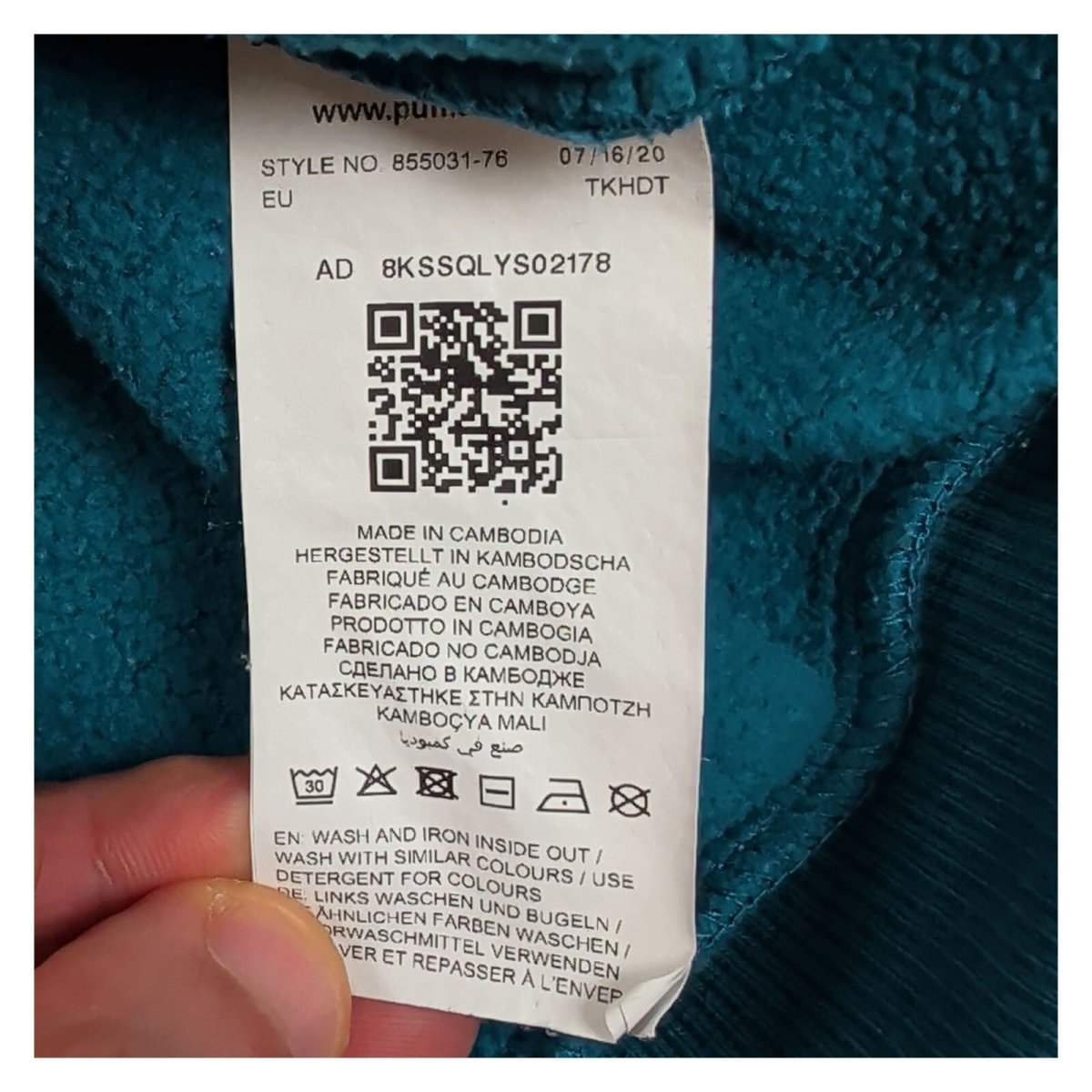 Puma Men's Hoodie M Teal Blue Graphic Print – product photo 8 | RewearableUK