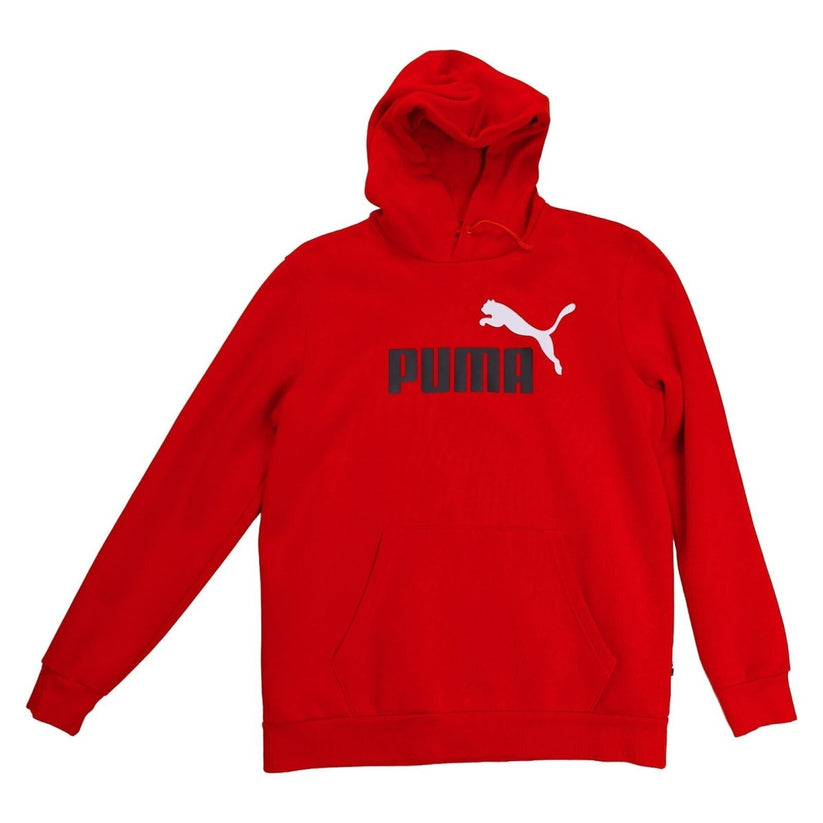 Puma Mens Red Hoodie Size M Big Logo Print Pullover Kangaroo Pocket Sweatshirt – product photo 3 | RewearableUK