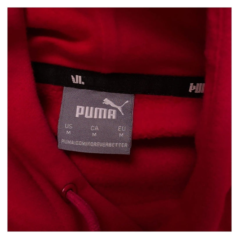 Puma Mens Red Hoodie Size M Big Logo Print Pullover Kangaroo Pocket Sweatshirt – product photo 7 | RewearableUK