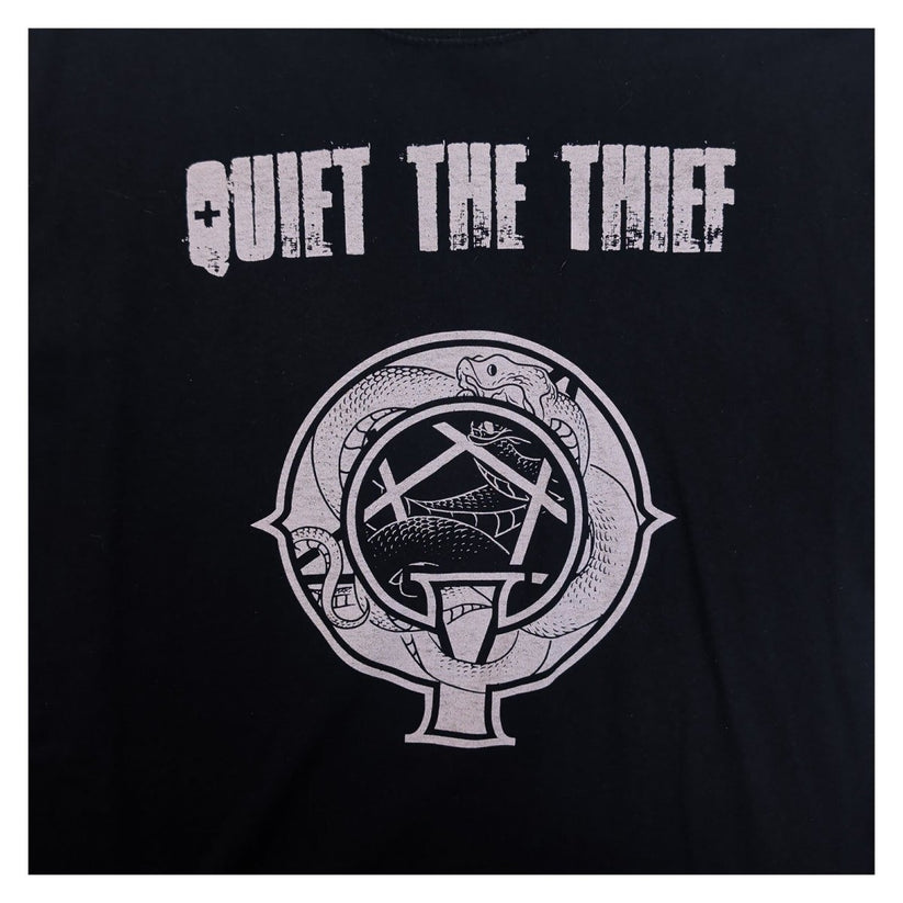 Quiet The Thief Band T-Shirt XL Black Gildan Heavy Cotton Snake Logo Rock Music – T-Shirt product photo 5 | RewearableUK