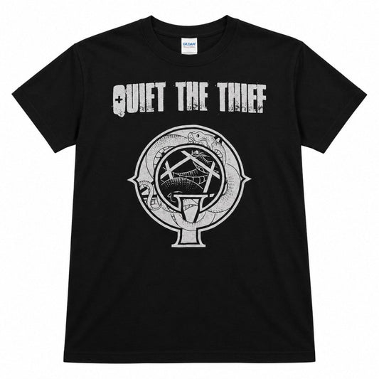 Quiet The Thief Band T-Shirt XL Black Gildan Heavy Cotton Snake Logo Rock Music – T-Shirt product photo 2 | RewearableUK