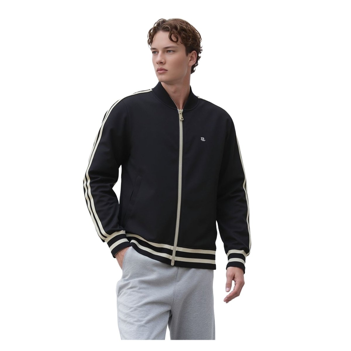 Lauren Ralph Lauren Men’s Black Striped Sweater S | Crew Neck Pullover Classic Sweater & Hoodie RewearableUK