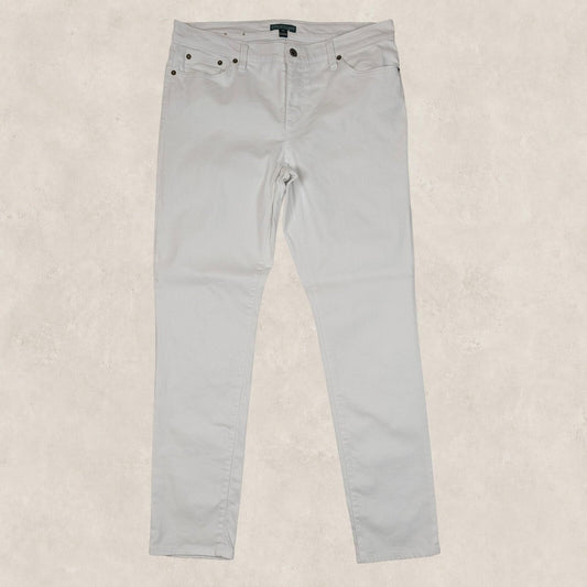 ralph lauren womens white modern skinny stretch cotton casual jeans size 10 by Lauren Ralph Lauren – | RewearableUK
