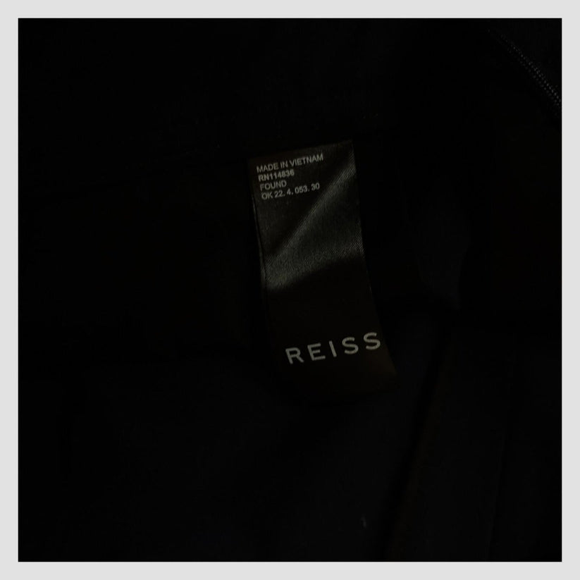 REISS Black Tailored Trousers Elastic Waist Smart UK 8 Slim Fit by Reiss – trousers | RewearableUK