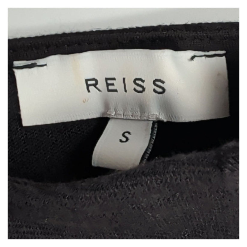 Reiss Helena Crop Top Size S Black V Neck Sleeveless Zip Back Structured – product photo 4 | RewearableUK
