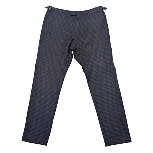 Reiss Marvel T Navy Check Wool Trousers Men's W36 Side Adjusters Tailored Suit by Reiss – | RewearableUK