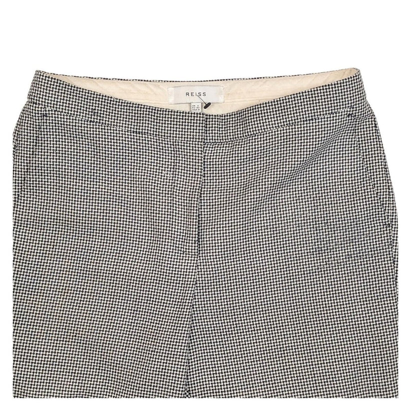 Reiss Maxine Trousers Women's Size UK 4 US 0 Houndstooth Check Cigarette Tailore by Reiss – | RewearableUK