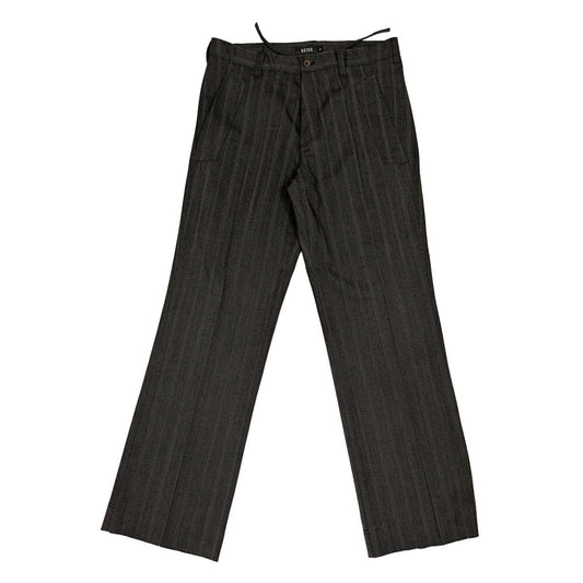 reiss men size 30 brown striped wool blend straight leg formal trousers pants by Reiss – | RewearableUK