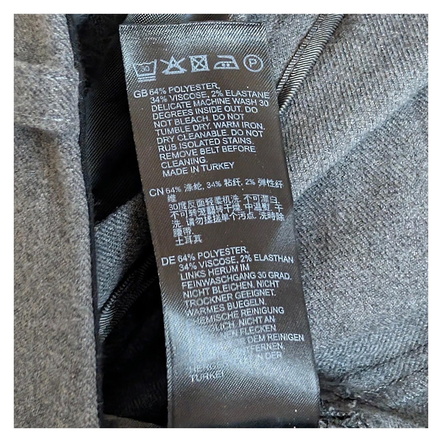 reiss petite women size uk 10 p grey wide leg pleated smart trousers pants by Reiss – | RewearableUK