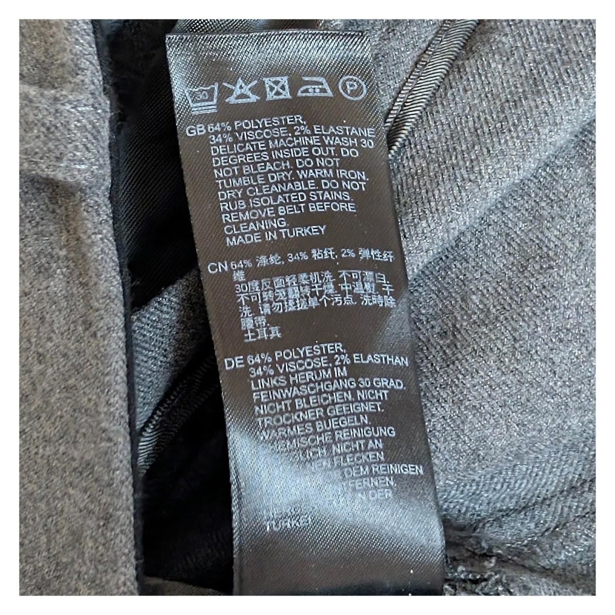 reiss petite women size uk 10 p grey wide leg pleated smart trousers pants by Reiss – | RewearableUK