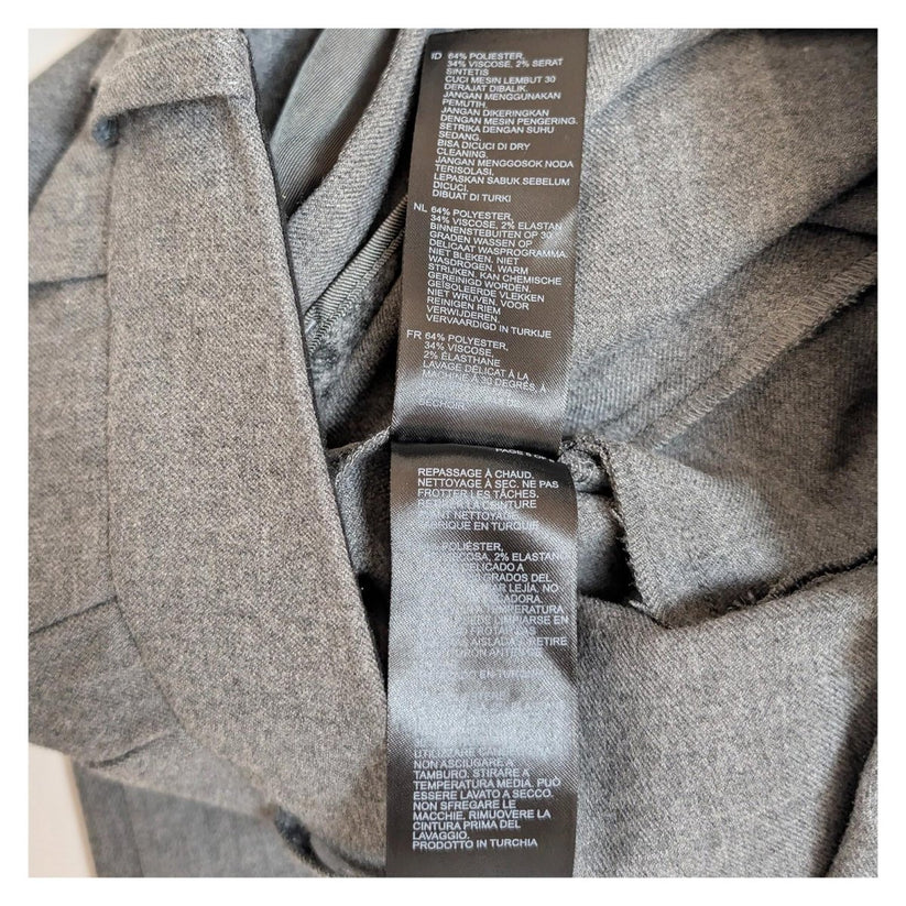 reiss petite women size uk 10 p grey wide leg pleated smart trousers pants by Reiss – | RewearableUK